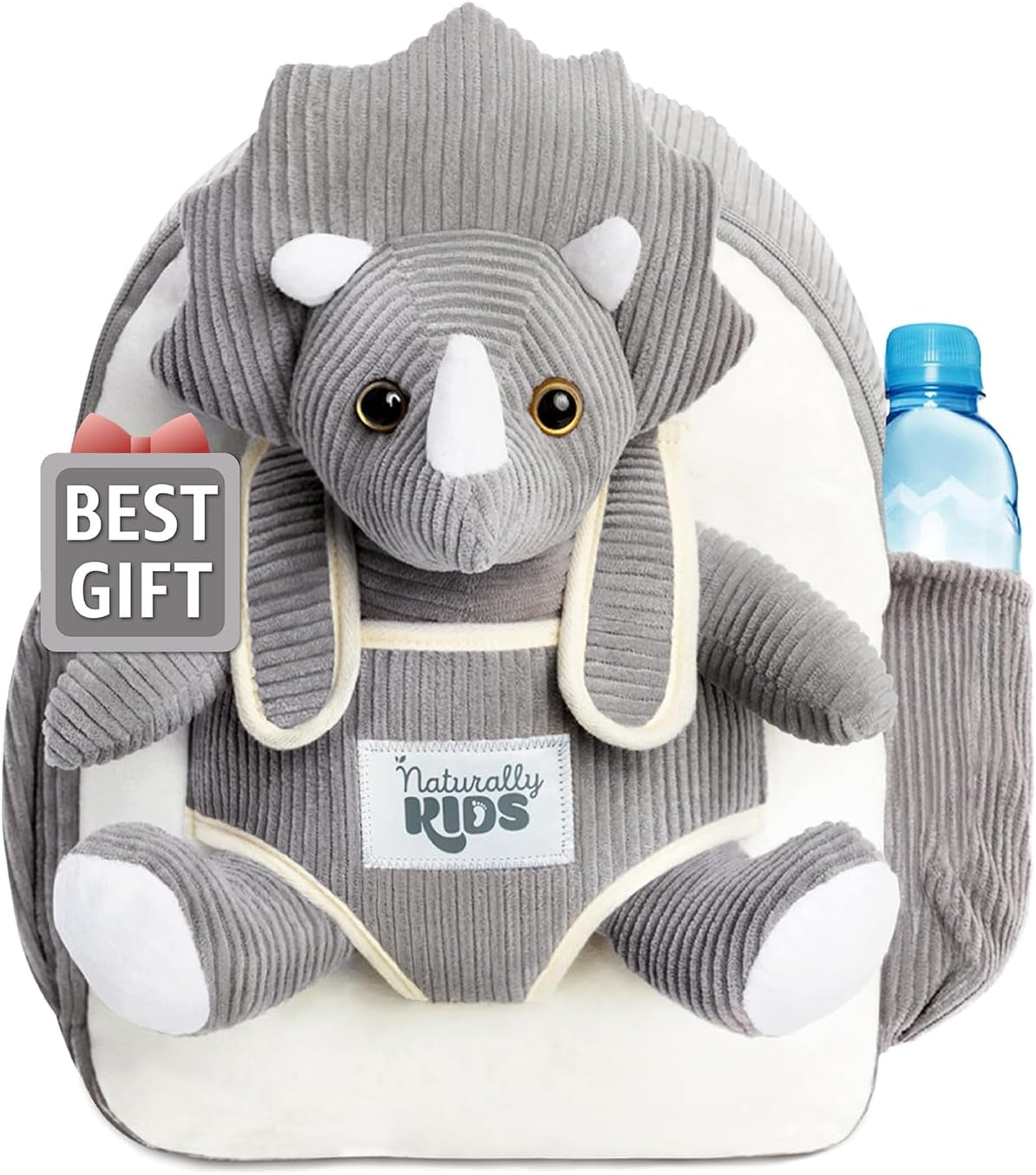 Dinosaur Backpack for Kids 3-5, Toddler Backpack for Boys with Detachable Dinosaur Toy with Pockets and Reflective Logo Patch