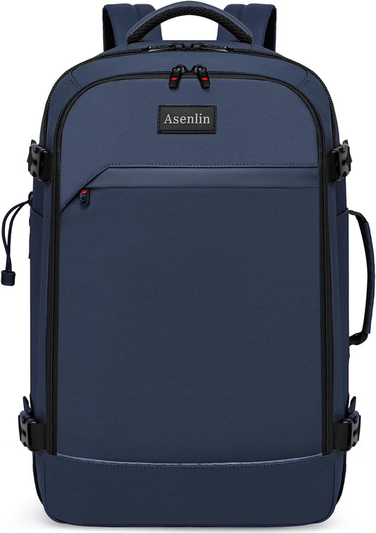 18 Inch Travel Laptop Backpack for Women Men,Business Travel Backpack Fit Flight Approved Water Resistant Computer Backpack Suitcase Backpack Blue