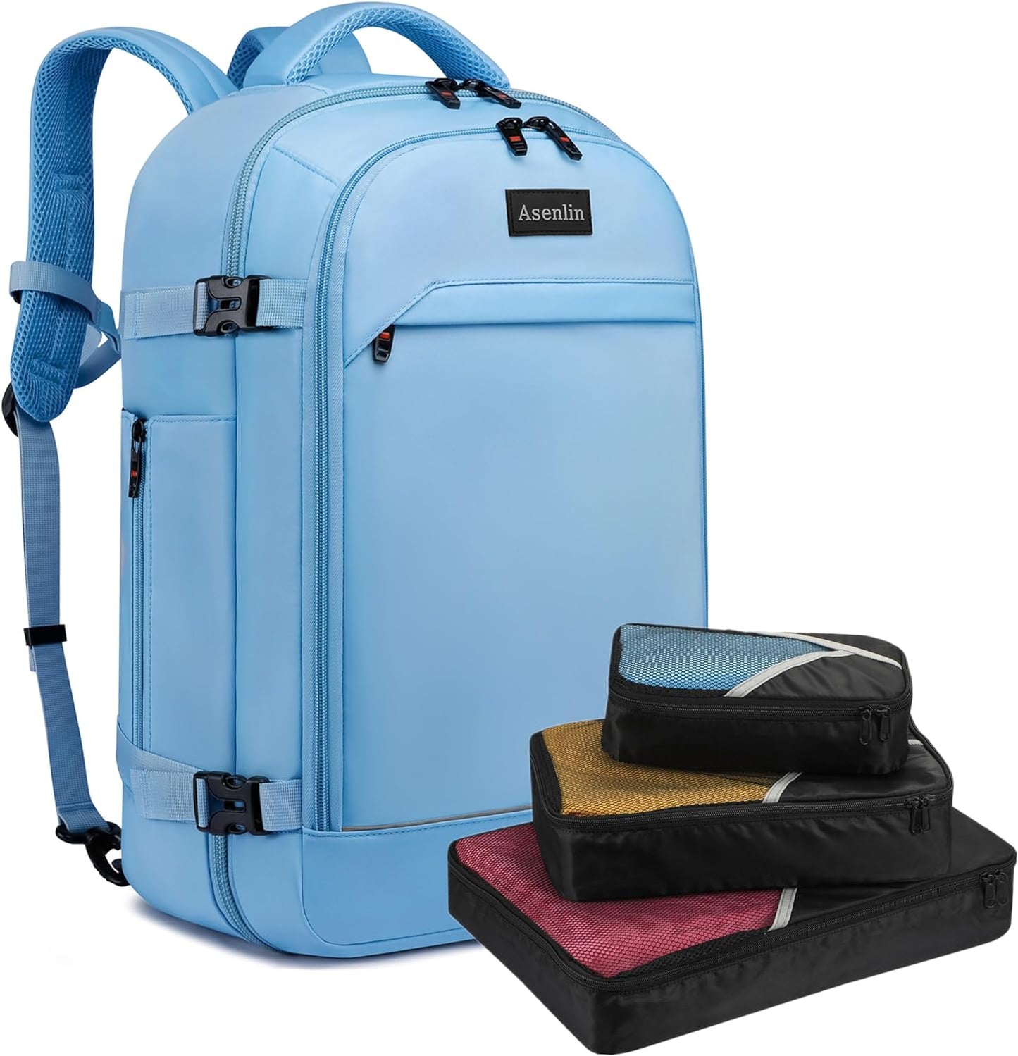 18 Inch Travel Laptop Backpack for Women Men,Business Travel Backpack Fit Flight Approved Water Resistant Computer Backpack Suitcase Backpack Blue