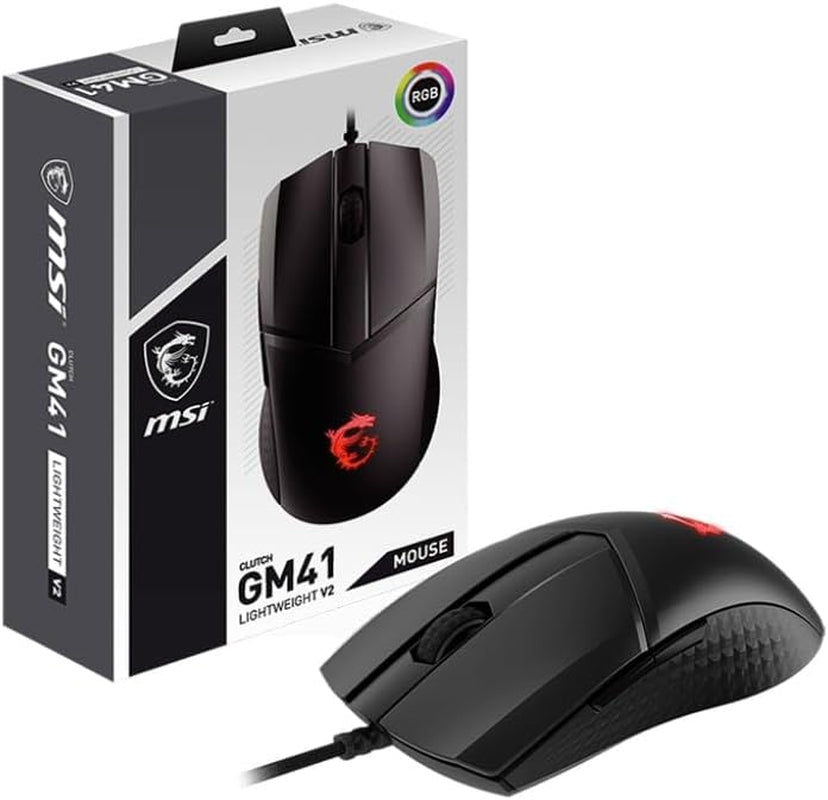 Clutch GM41 Lightweight Wireless Gaming Mouse & Charging Dock, 20,000 DPI, 60M Omron Switches, Fast-Charging 80Hr Battery, RGB Mystic Light, 6 Programmable Buttons, Pc/Mac