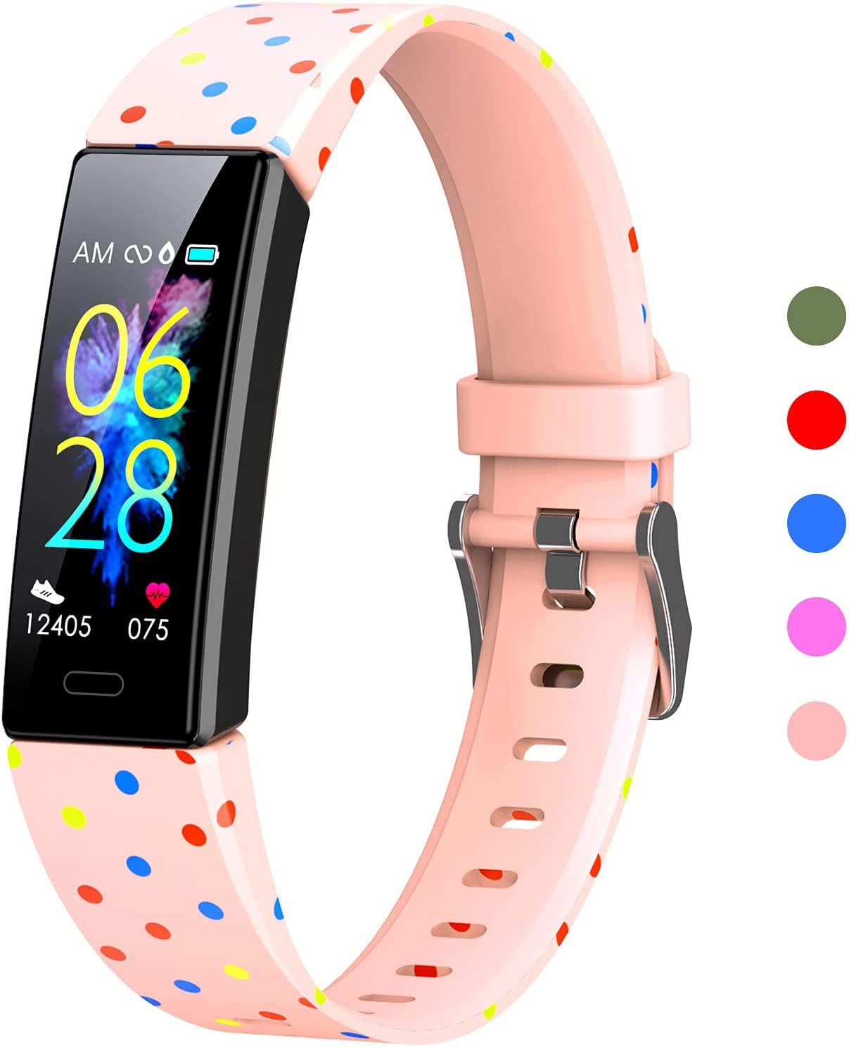 Children's Fitness Tracker Watch with Pedometer, Stopwatch, IP68 Waterproof Rating, and 11 Sport Modes for Ages 6-16