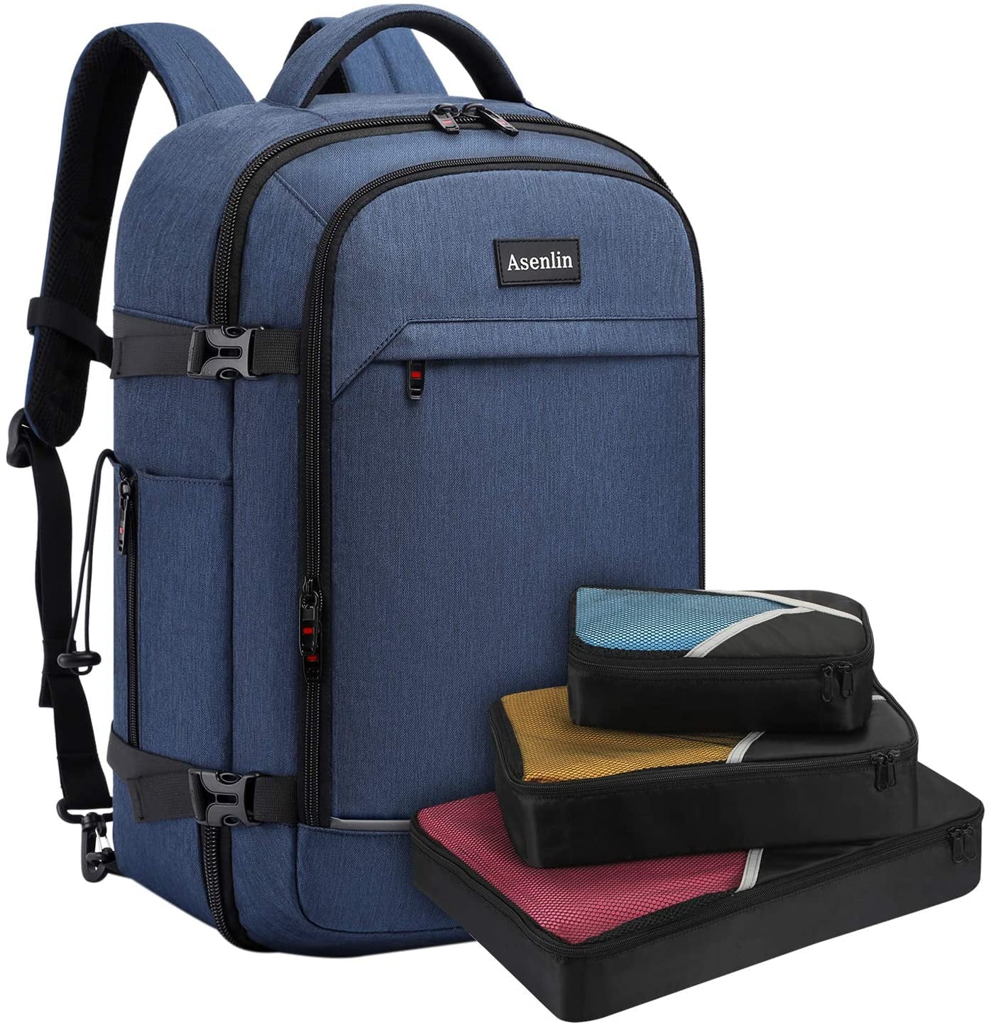 18 Inch Travel Laptop Backpack for Women Men,Business Travel Backpack Fit Flight Approved Water Resistant Computer Backpack Suitcase Backpack Blue
