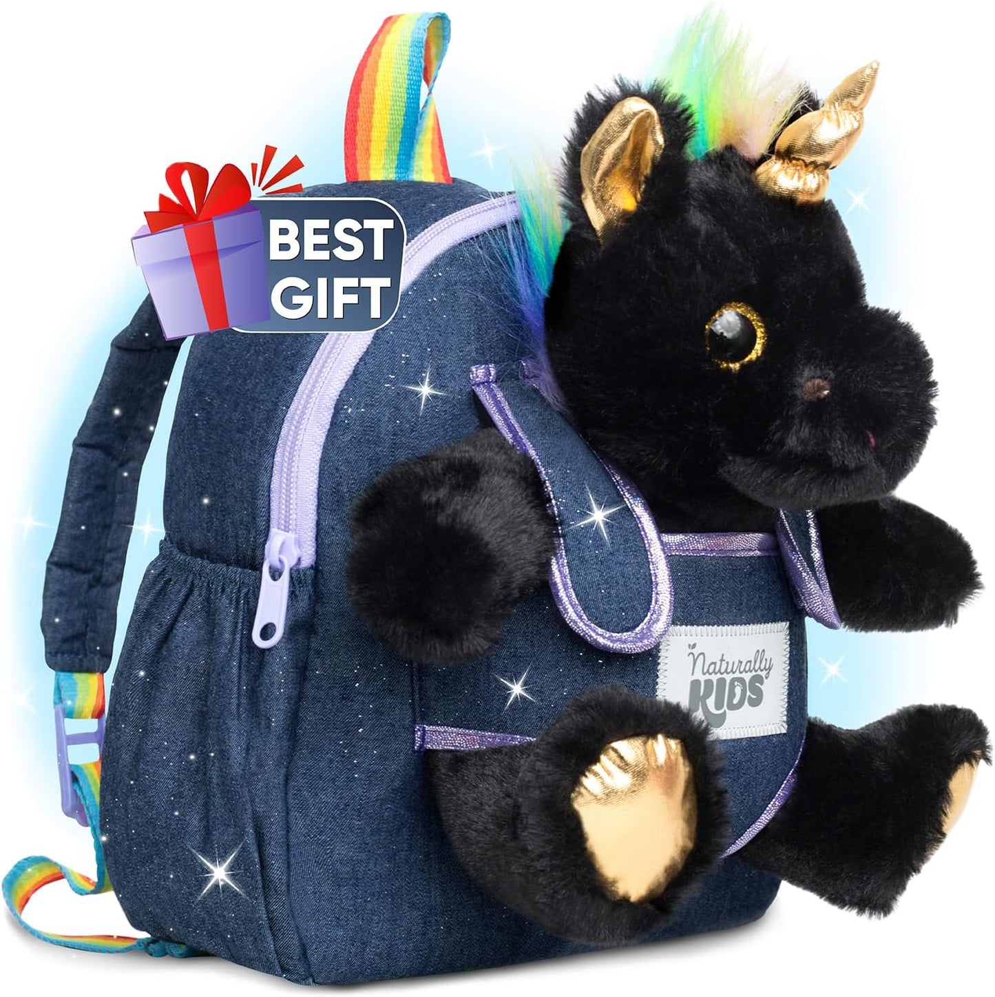 Dinosaur Backpack for Kids 3-5, Toddler Backpack for Boys with Detachable Dinosaur Toy with Pockets and Reflective Logo Patch