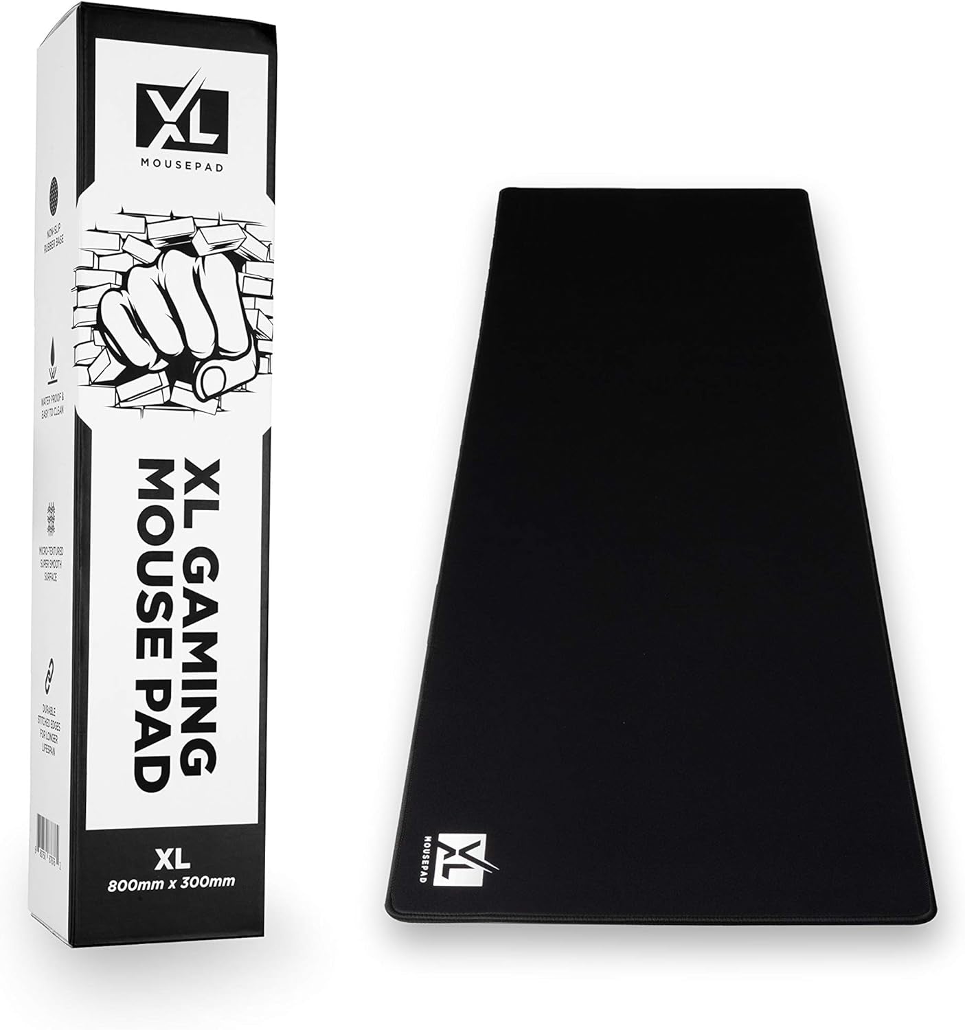 3XL Huge Mouse Pads Oversized (48''X24'') - Extra Large Gaming XXXL Mousepad for Full Desk - Super Thick Nonslip Rubber Base and Waterproof Desktop Keyboard Extended Mouse Mat (Black, Xxx-Large)