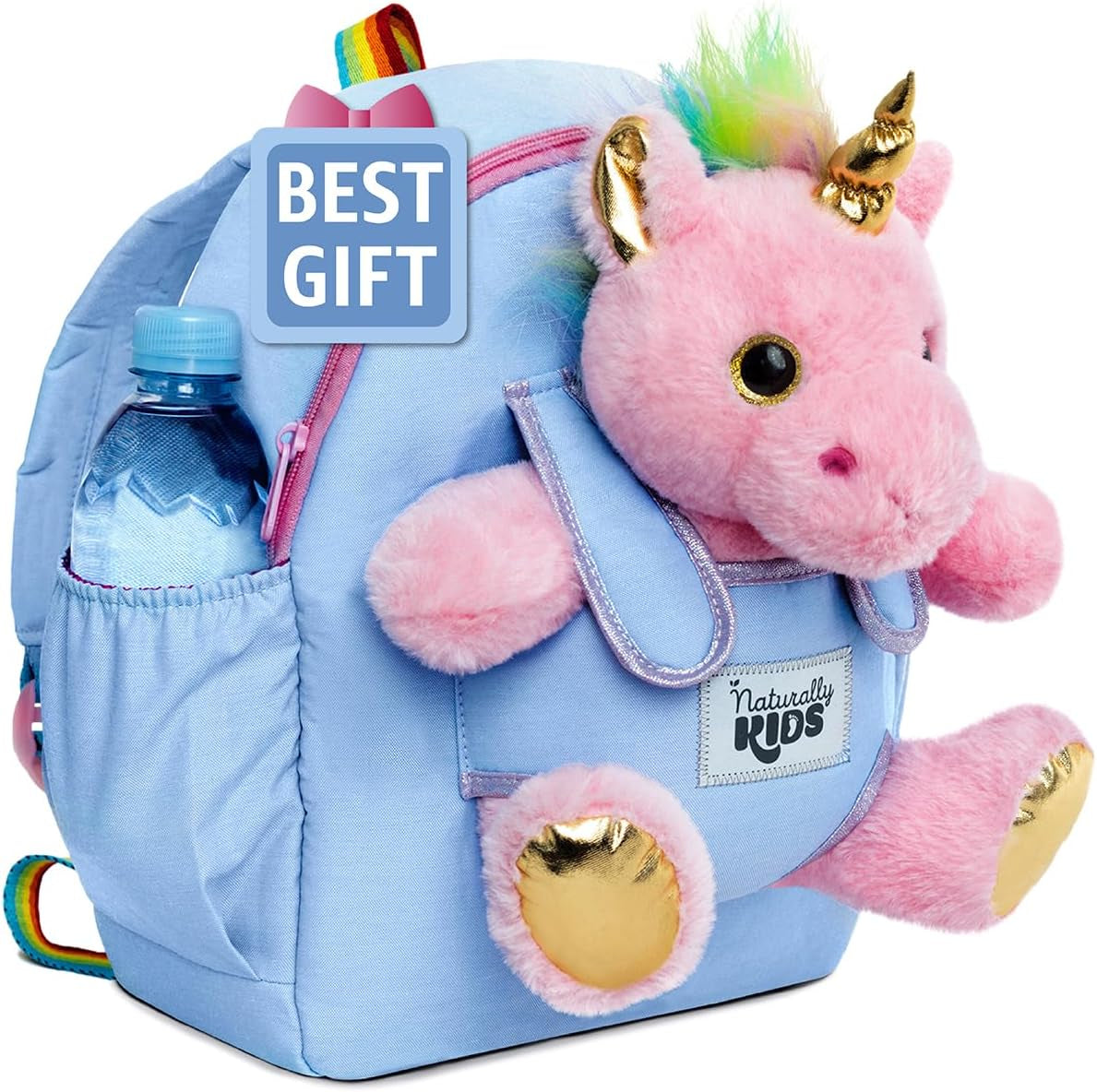 Dinosaur Backpack for Kids 3-5, Toddler Backpack for Boys with Detachable Dinosaur Toy with Pockets and Reflective Logo Patch