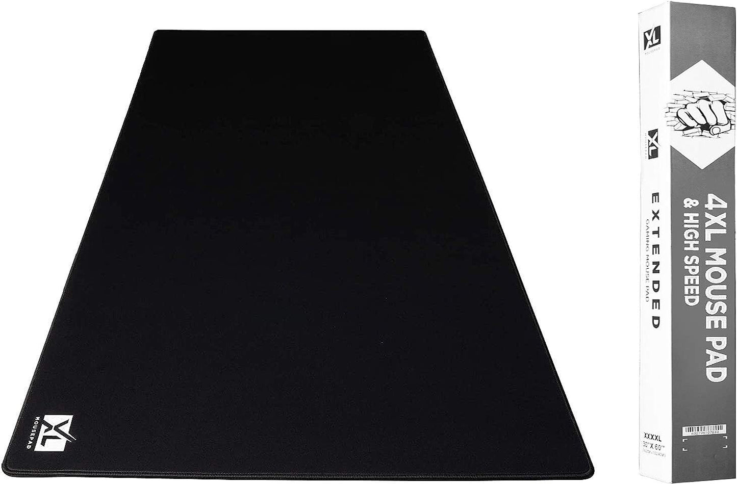 3XL Huge Mouse Pads Oversized (48''X24'') - Extra Large Gaming XXXL Mousepad for Full Desk - Super Thick Nonslip Rubber Base and Waterproof Desktop Keyboard Extended Mouse Mat (Black, Xxx-Large)
