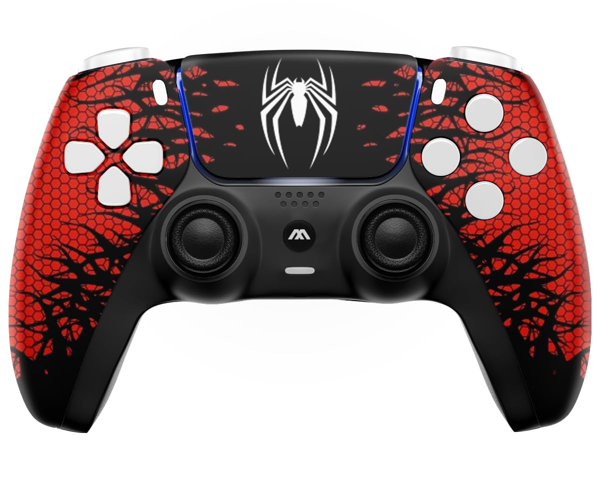 Custom Wireless UN-MODDED PRO Controller Compatible with PS5 Exclusive Unique Design (420 Black)