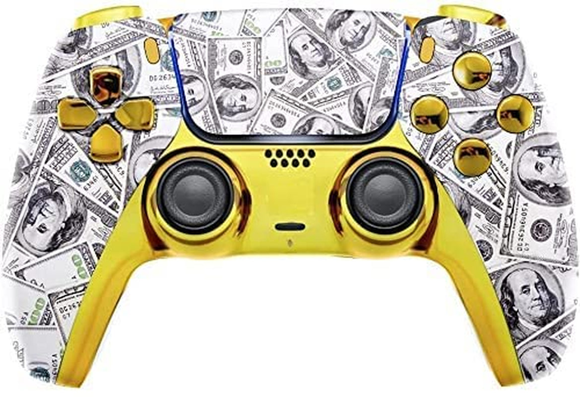 Custom Wireless UN-MODDED PRO Controller Compatible with PS5 Exclusive Unique Design (420 Black)
