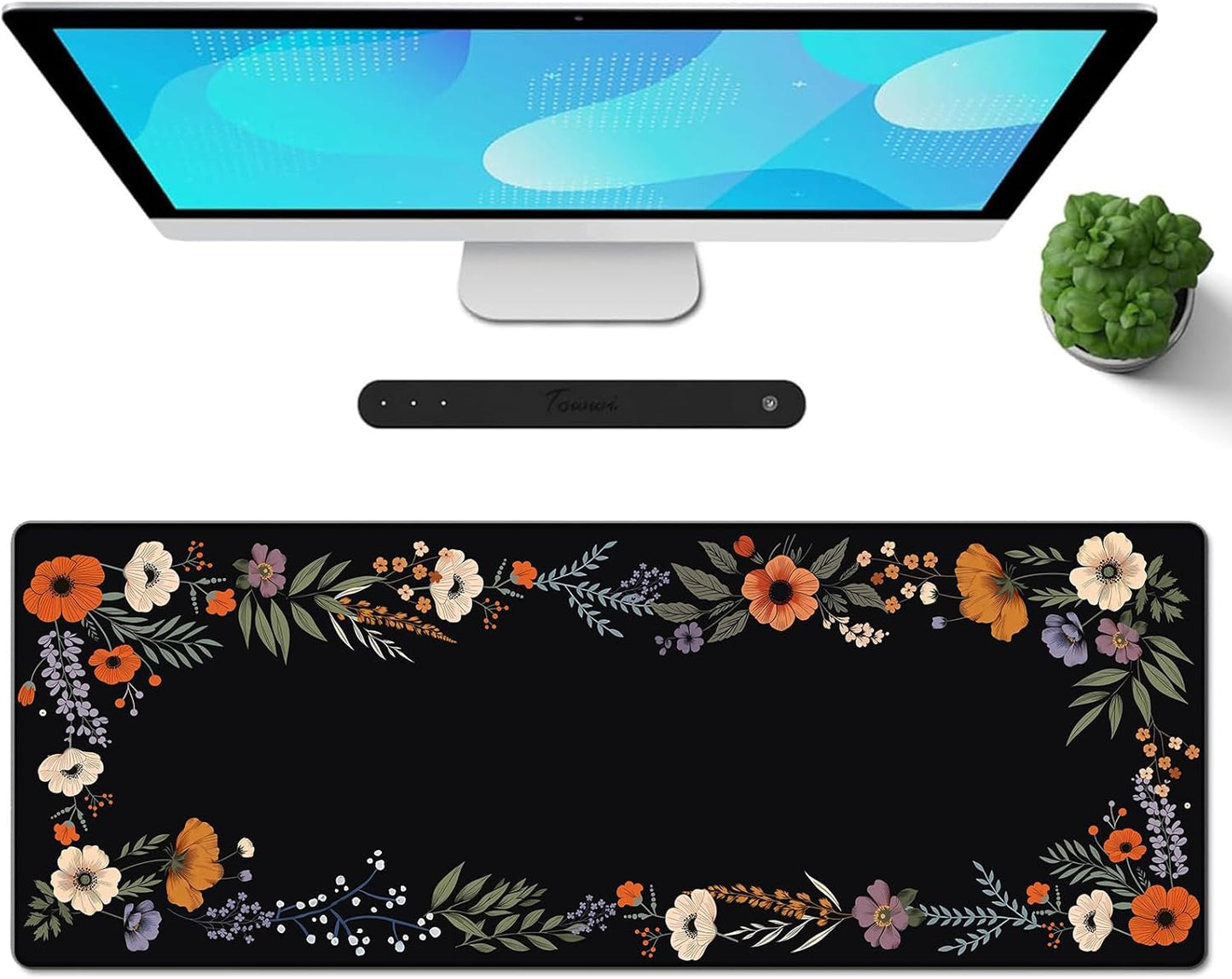 Gaming Mouse Pad XXL XL Large Long Extended Big Mousepad Non-Slip Rubber Keyboard Mouse Pad with Stitched Edges for Laptop Home Office (31.5X11.8X0.08 Inch) … (Anime Sky)