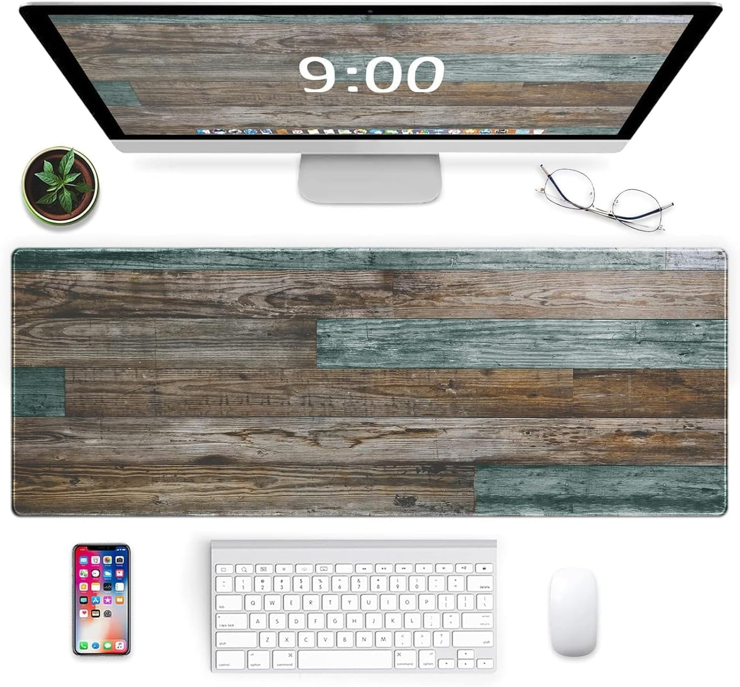 Gaming Mouse Pad XXL XL Large Long Extended Big Mousepad Non-Slip Rubber Keyboard Mouse Pad with Stitched Edges for Laptop Home Office (31.5X11.8X0.08 Inch) … (Anime Sky)