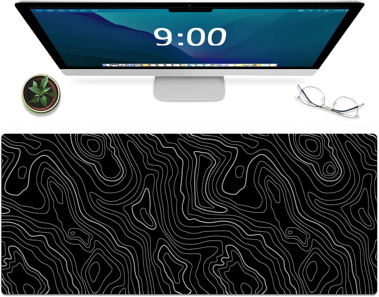 Gaming Mouse Pad XXL XL Large Long Extended Big Mousepad Non-Slip Rubber Keyboard Mouse Pad with Stitched Edges for Laptop Home Office (31.5X11.8X0.08 Inch) … (Anime Sky)