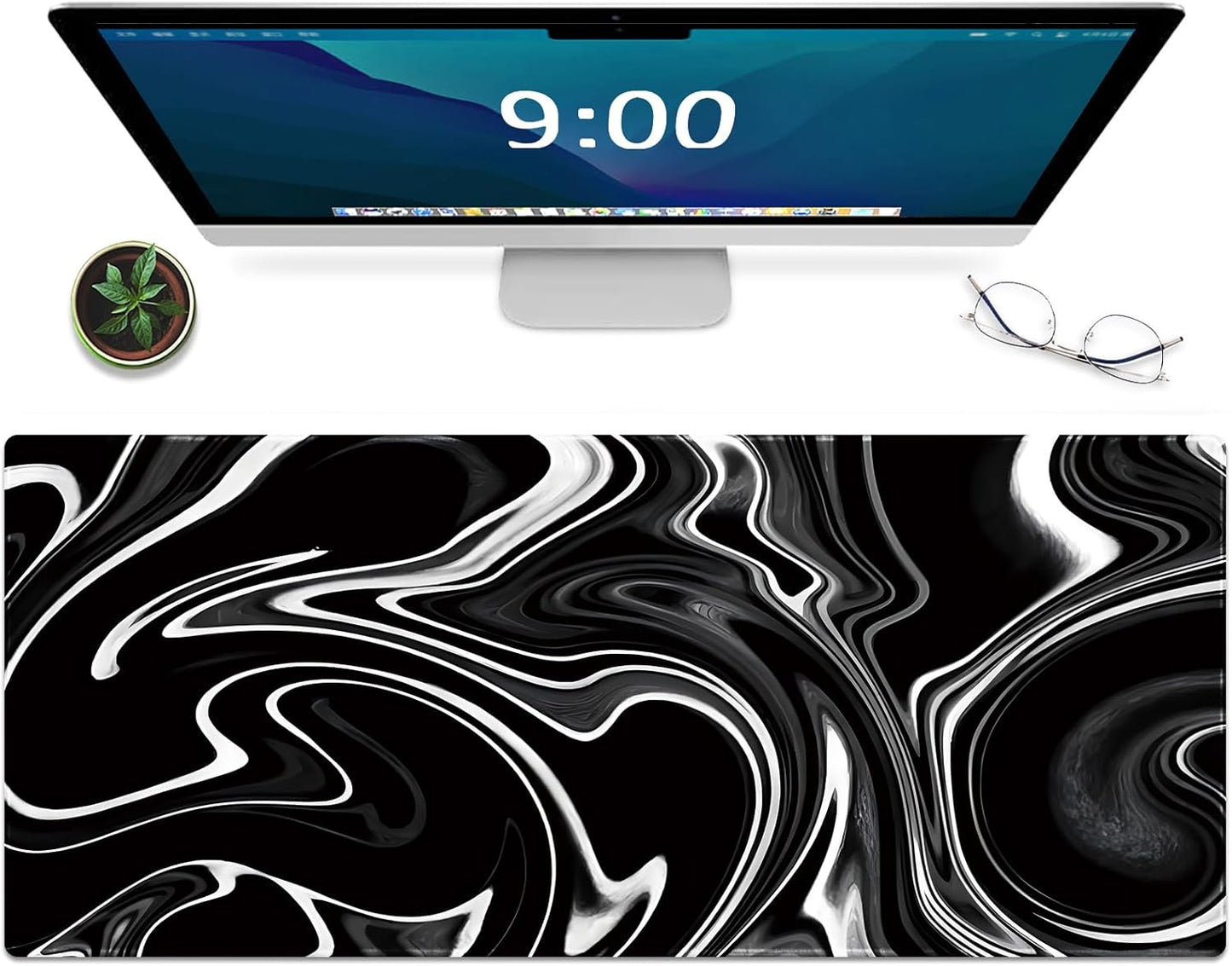 Gaming Mouse Pad XXL XL Large Long Extended Big Mousepad Non-Slip Rubber Keyboard Mouse Pad with Stitched Edges for Laptop Home Office (31.5X11.8X0.08 Inch) … (Anime Sky)
