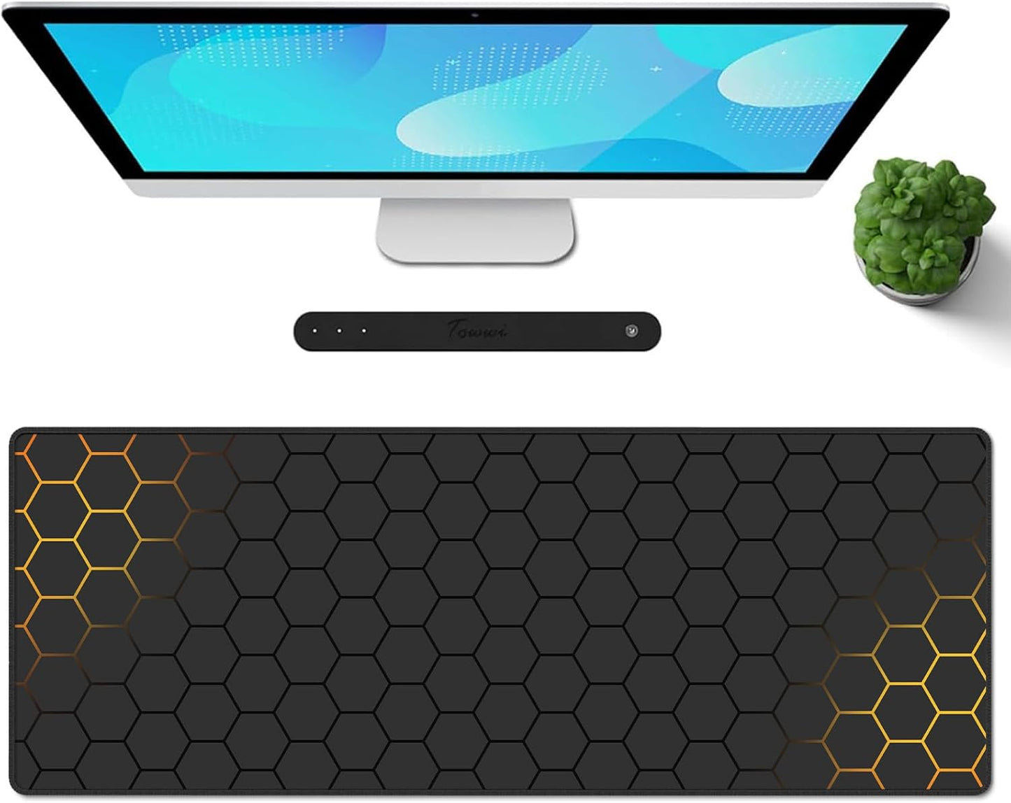 Gaming Mouse Pad XXL XL Large Long Extended Big Mousepad Non-Slip Rubber Keyboard Mouse Pad with Stitched Edges for Laptop Home Office (31.5X11.8X0.08 Inch) … (Anime Sky)