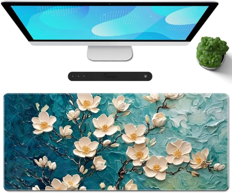 Gaming Mouse Pad XXL XL Large Long Extended Big Mousepad Non-Slip Rubber Keyboard Mouse Pad with Stitched Edges for Laptop Home Office (31.5X11.8X0.08 Inch) … (Anime Sky)