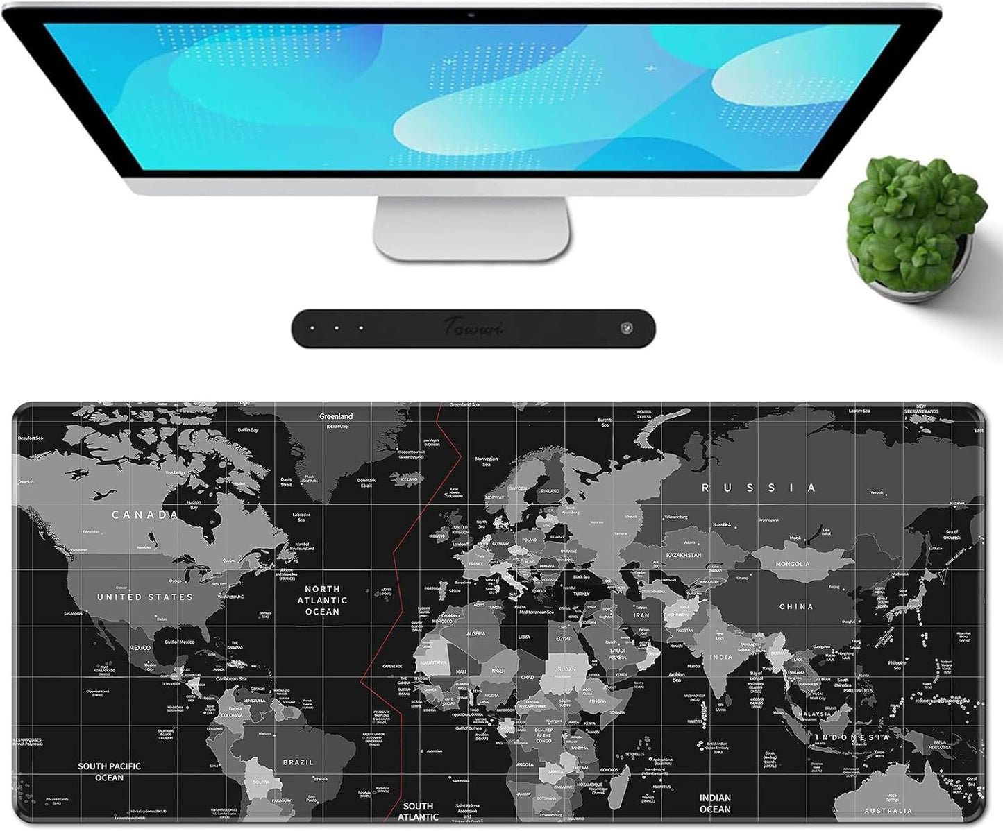 Gaming Mouse Pad XXL XL Large Long Extended Big Mousepad Non-Slip Rubber Keyboard Mouse Pad with Stitched Edges for Laptop Home Office (31.5X11.8X0.08 Inch) … (Anime Sky)