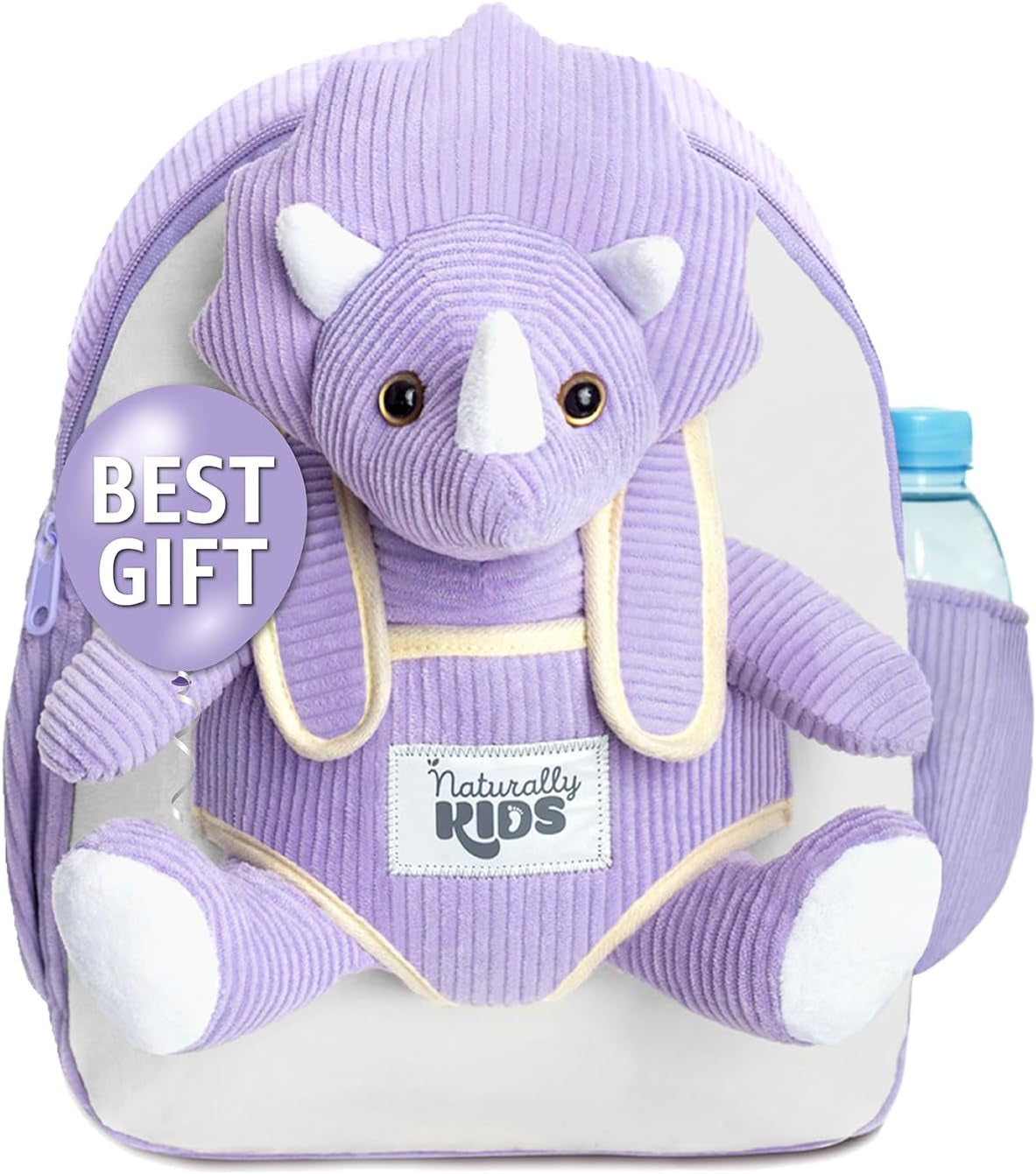 Dinosaur Backpack for Kids 3-5, Toddler Backpack for Boys with Detachable Dinosaur Toy with Pockets and Reflective Logo Patch
