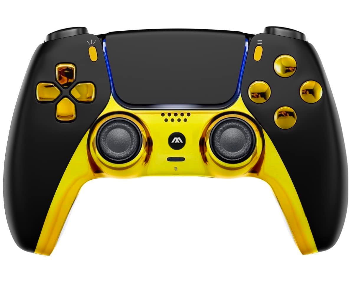 Custom Wireless UN-MODDED PRO Controller Compatible with PS5 Exclusive Unique Design (420 Black)
